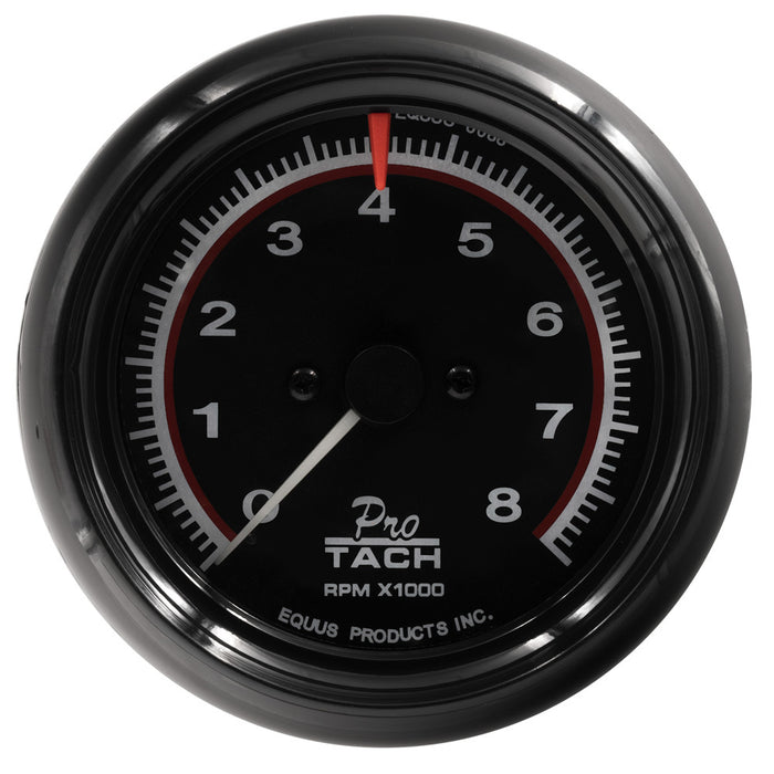 EQUUS E6088 3-3/8 Dia Tachometer 8000 RPM Black Dial