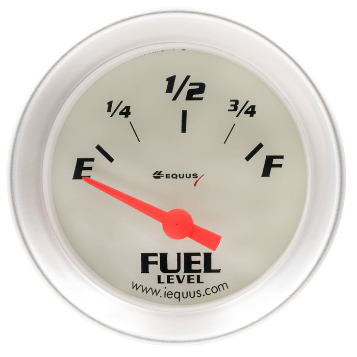 EQUUS E8361 2.0 Dia Fuel Level Gauge Silver