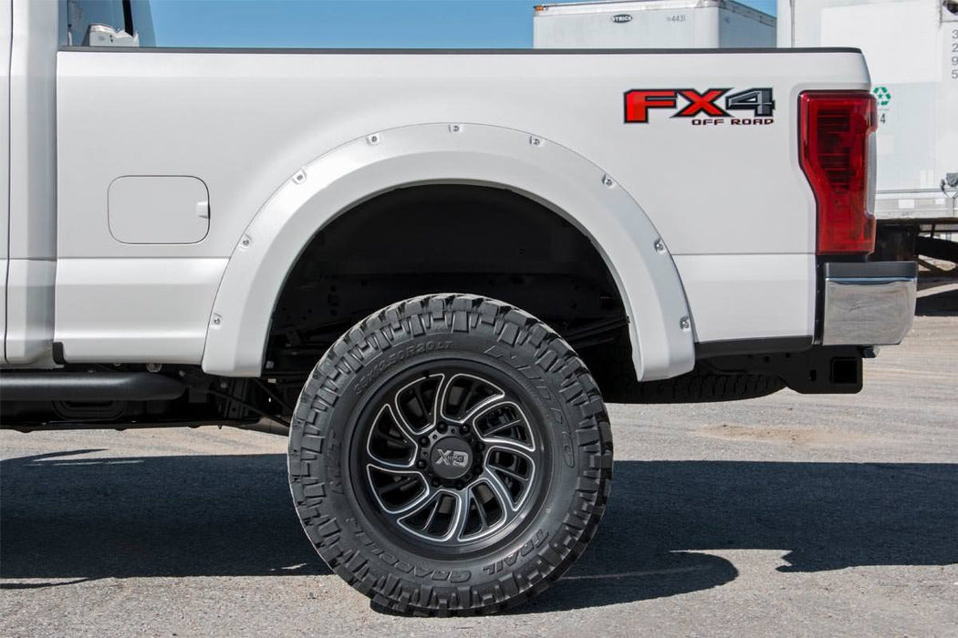 Rough Country F-F21112-G1 Pocket Fender Flares Absolute Black Ford Super Duty (17-22) Rough Country - Truck Part Superstore