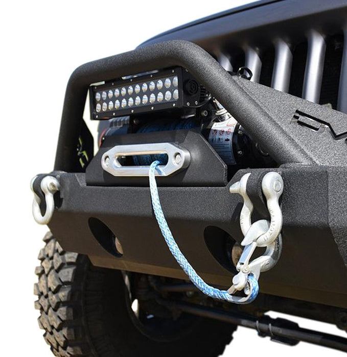 DV8 Offroad FBSHTB-15 Jeep JK/JL Front Bumper w/Fog Light Holes FS-15 07-18 Wrangler JK/JL Steel Stubby DV8 Offroad - Truck Part Superstore