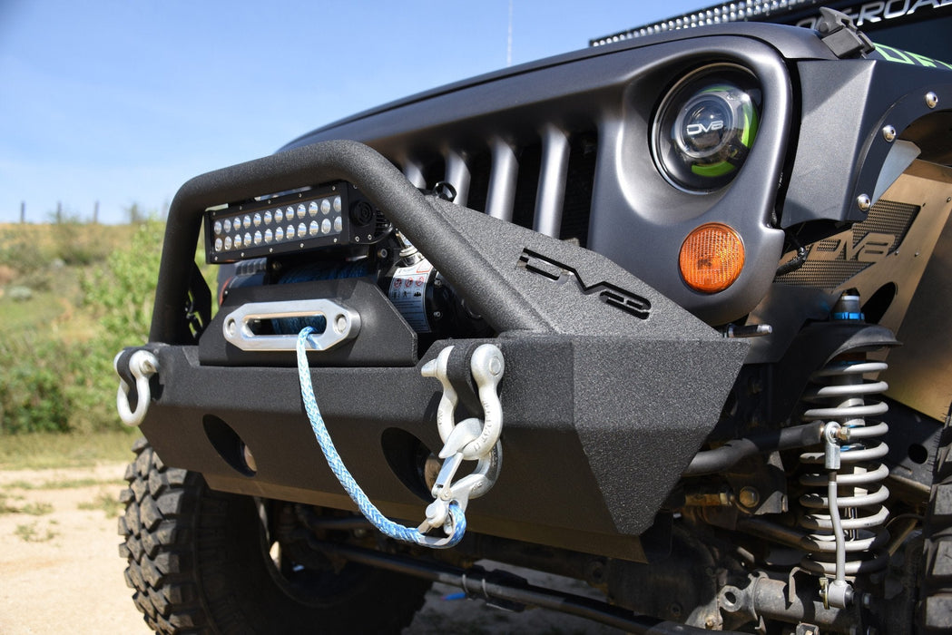 DV8 Offroad FBSHTB-15 Jeep JK/JL Front Bumper w/Fog Light Holes FS-15 07-18 Wrangler JK/JL Steel Stubby DV8 Offroad - Truck Part Superstore