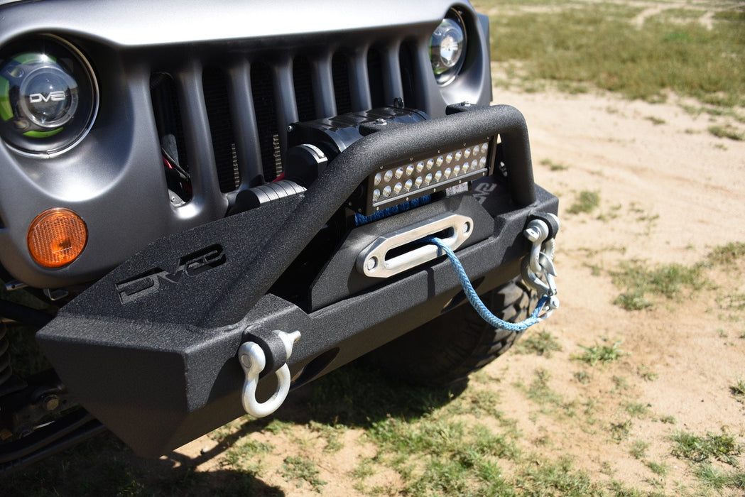 DV8 Offroad FBSHTB-15 Jeep JK/JL Front Bumper w/Fog Light Holes FS-15 07-18 Wrangler JK/JL Steel Stubby DV8 Offroad - Truck Part Superstore