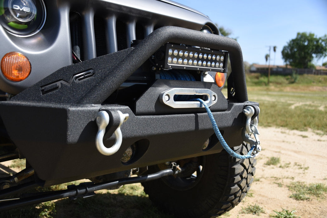 DV8 Offroad FBSHTB-15 Jeep JK/JL Front Bumper w/Fog Light Holes FS-15 07-18 Wrangler JK/JL Steel Stubby DV8 Offroad - Truck Part Superstore