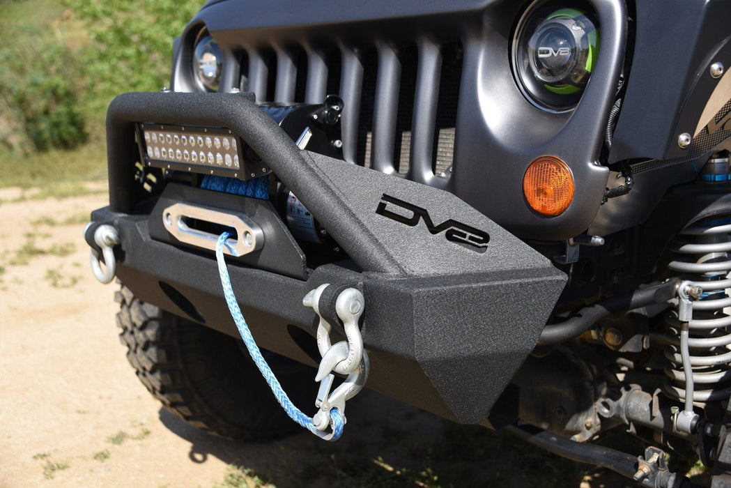 DV8 Offroad FBSHTB-15 Jeep JK/JL Front Bumper w/Fog Light Holes FS-15 07-18 Wrangler JK/JL Steel Stubby DV8 Offroad - Truck Part Superstore