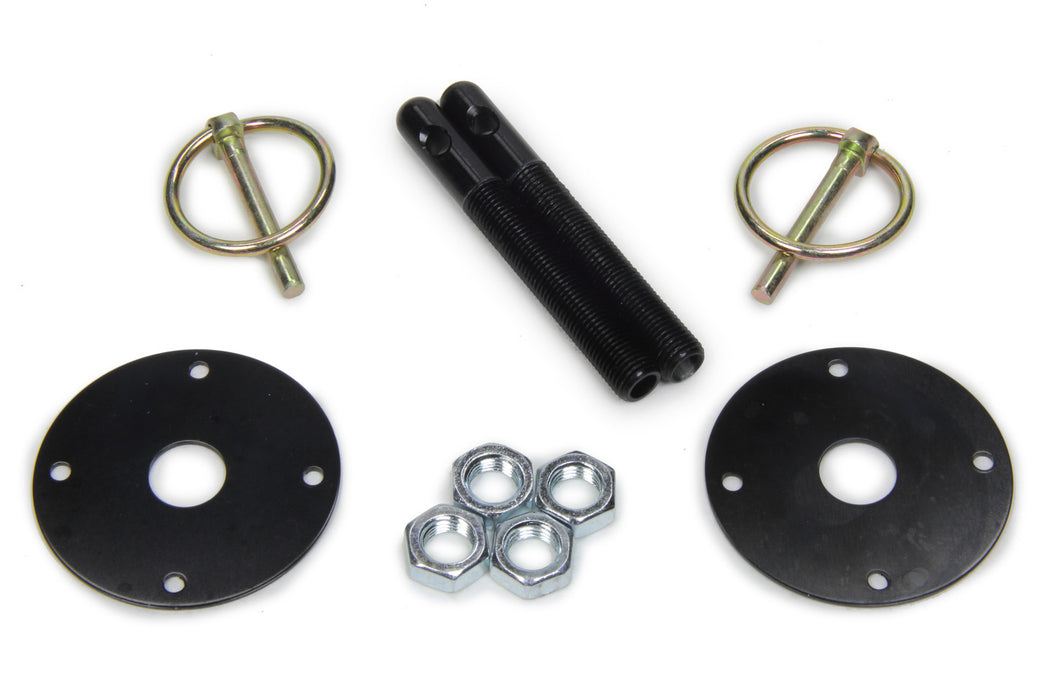 FIVESTAR 10001-34033-B Hood Pin Kit  3/8in Alum Black 2-pack