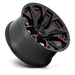 Fuel 1PC D82320007547 D823 20X10 5X5.0 G-BLK MILL C-RED -18MM - Truck Part Superstore