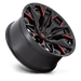 Fuel 1PC D82322008447 D823 22X10 6X5.5 G-BLK MILL C-RED -18MM - Truck Part Superstore