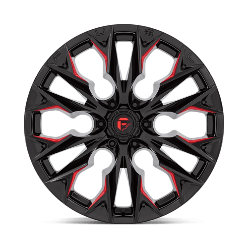 Fuel 1PC D82322008947 D823 22X10 6X135 G-BLK MILL C-RED -18MM - Truck Part Superstore
