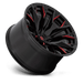 Fuel 1PC D82322208947 D823 22X12 6X135 G-BLK MILL C-RED -44MM - Truck Part Superstore