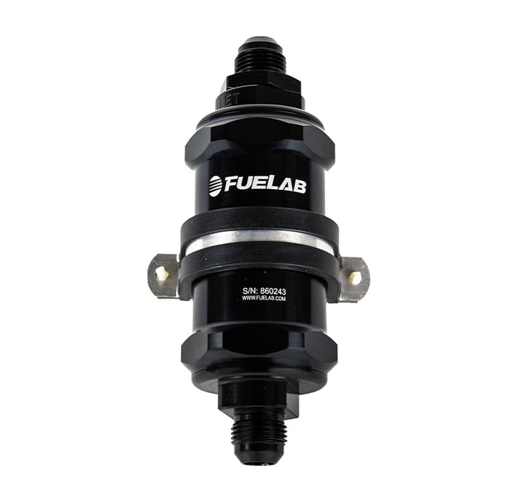 FUELAB FUEL SYSTEMS 84801-1 Fuel Filter In-Line 3in 10 Micron 6AN Chk Valve