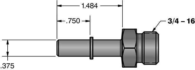 Fleece Performance FPE-34551-A 3/8 Inch Quick Connect to 3/4 Inch-16 O-ring (-8 AN) Fleece Performance - Truck Part Superstore