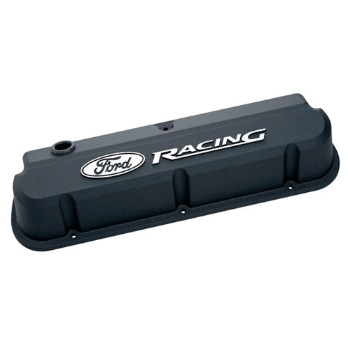 FORD 302-135 Slant Edge Valve Cover Set w/Ford Racing Logo