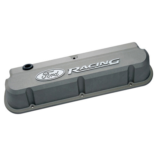 FORD 302-137 Slant Edge Valve Cover Set w/Ford Racing Logo