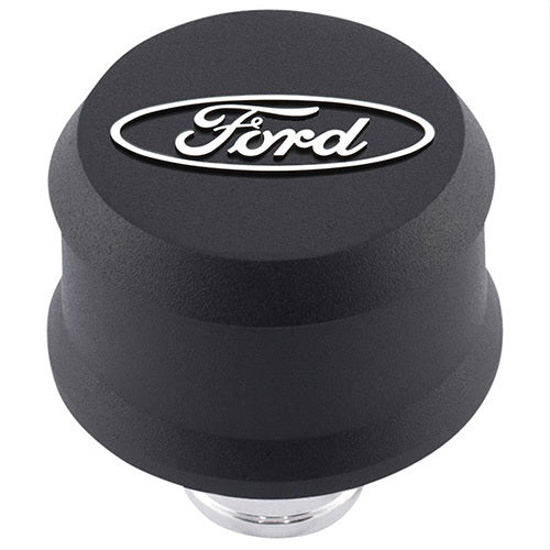 FORD 302-435 Valve Cover Breather w/ Slant Edge - Alm Black