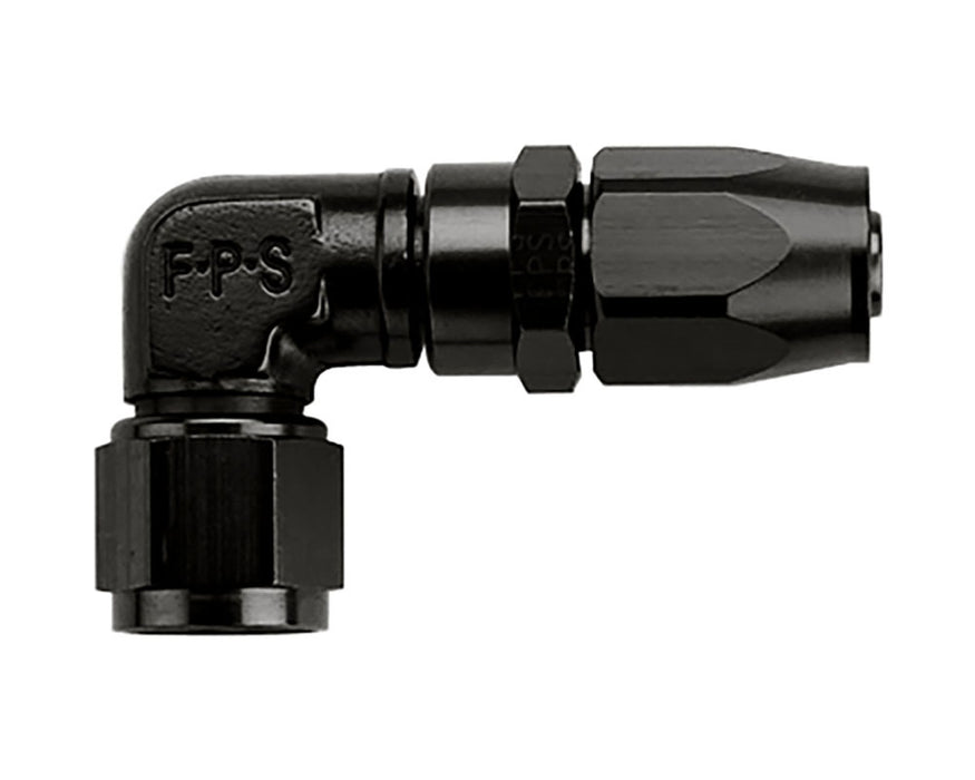 FRAGOLA 109120-BL Hose Fitting #20 90 Degr Black - Low Pro-File