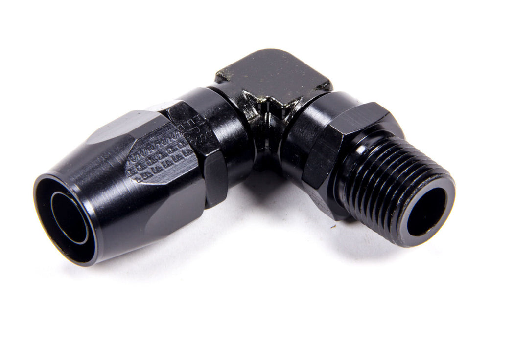FRAGOLA 199010-BL Hose Fitting #10 90 Deg to 1/2in MPT Black