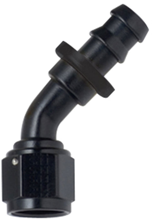 FRAGOLA 204506-BL Hose Fitting #6 45 Deg Push Lock Black