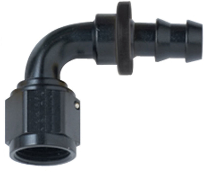 FRAGOLA 209004-BL Hose Fitting #4 90 Deg Push Lock Black