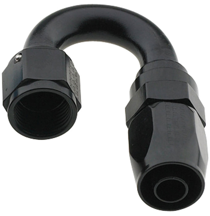 FRAGOLA 231806-BL Hose Fitting #6 180 Deg Pro-Flow Black