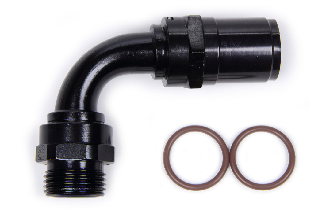 FRAGOLA 2609012-RAD #12 Race-Rite Crimp-On Hose End 90-Degree