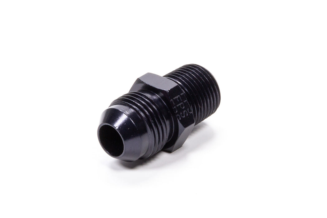 FRAGOLA 481607-BL Straight Adapter Fitting #8 x 1/4 MPT Black