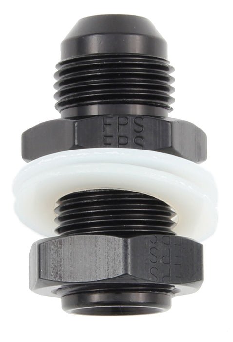 FRAGOLA 483112-BL #12 Fuel Cell Bulkhead Fitting Black