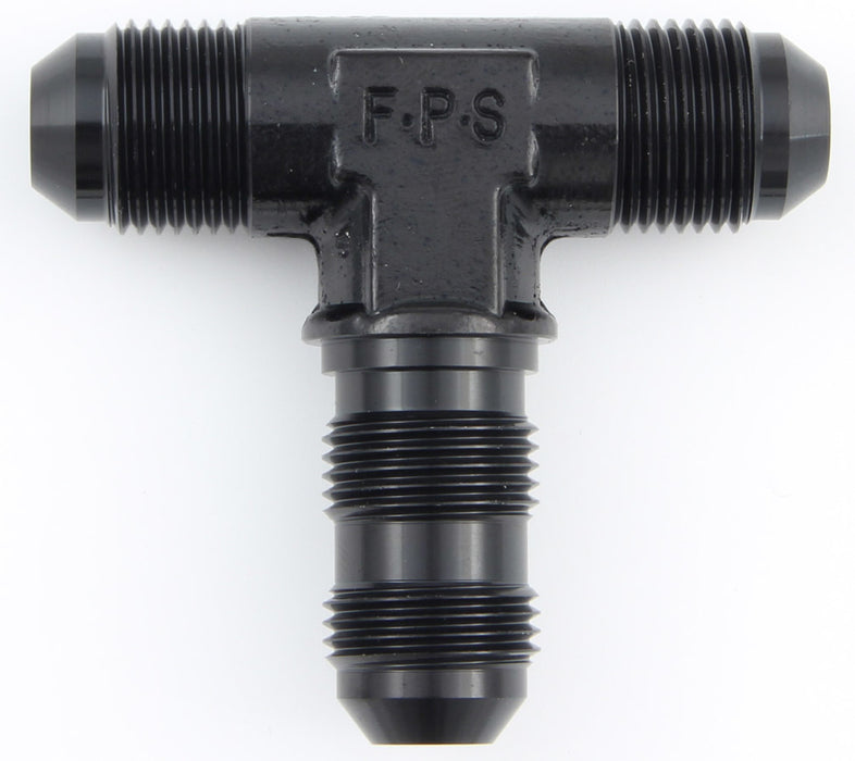 FRAGOLA 483408-BL #8 Bulkhead Tee Fitting Black