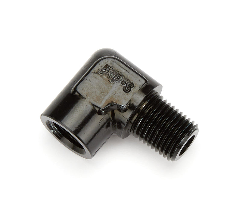 FRAGOLA 491402-BL 1/4 NPT 90-Deg Fitting Male/Female - Black