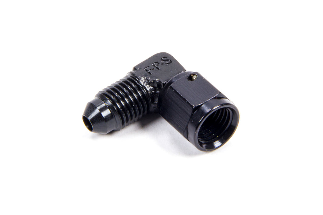 FRAGOLA 498102-BL #4 Female Swivel to Male 90 Degree Fitting Black