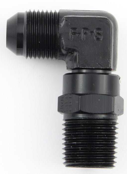 FRAGOLA 499168-BL #6 x 1/2 MPT 90 Deg Swivel Adapter Black