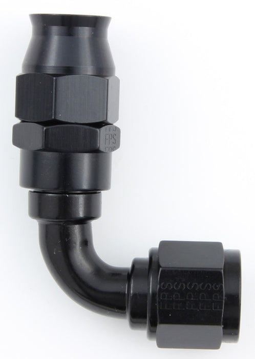 FRAGOLA 689010-BL Hose Fitting #10 90 Deg PTFE Black