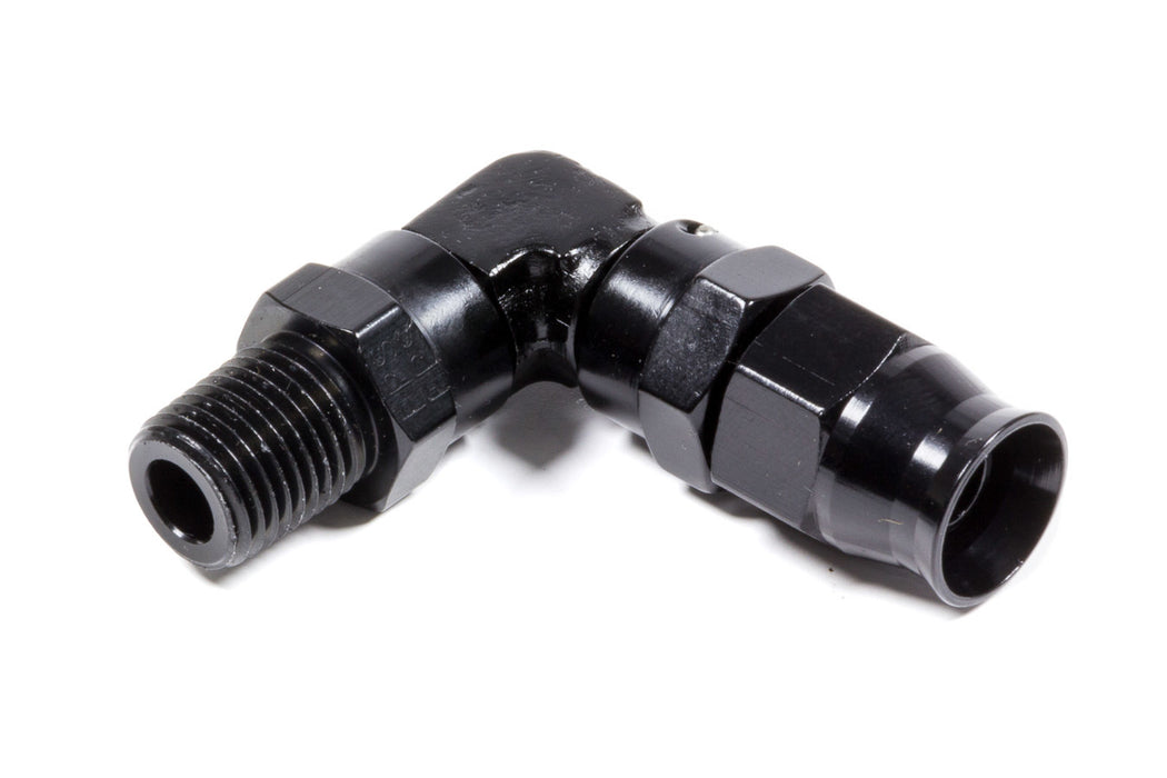 FRAGOLA 689906-BL Hose Fitting #6 90 Deg to 1/4npt PTFE Black