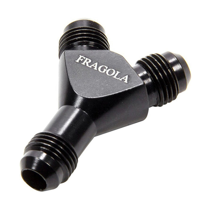 FRAGOLA 900607-BL 6an x Dual #4 Male Y- Fitting Black