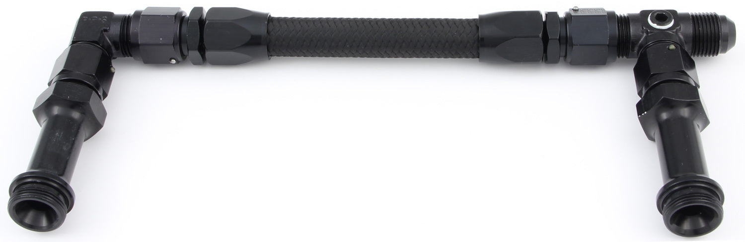 FRAGOLA 930002-BL #6 Fuel Line Kit 7/8-20 Dual Inlet 4150 Black