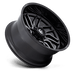 Fuel 1PC D80724201747 D807 24X12 8X170 G-BLK-MILL -44MM - Truck Part Superstore