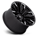 Fuel 1PC D84917908445 D849 17X9 6X5.5 G-BLK-MILL -12MM - Truck Part Superstore