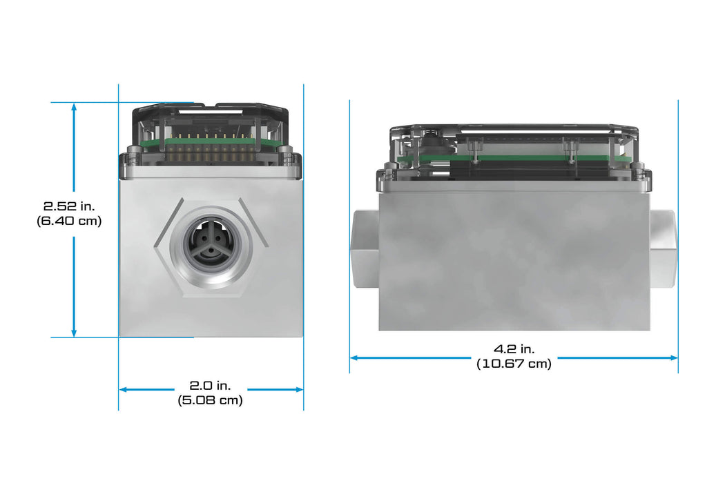 Turbine Flow Meter, Battery Powered Display, Aluminum Body for Solvents and Fuel - Truck Part Superstore