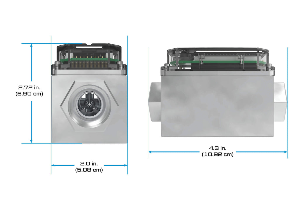 Turbine Flow Meter, Battery Powered Display, Aluminum Body for Solvents and Fuel - Truck Part Superstore