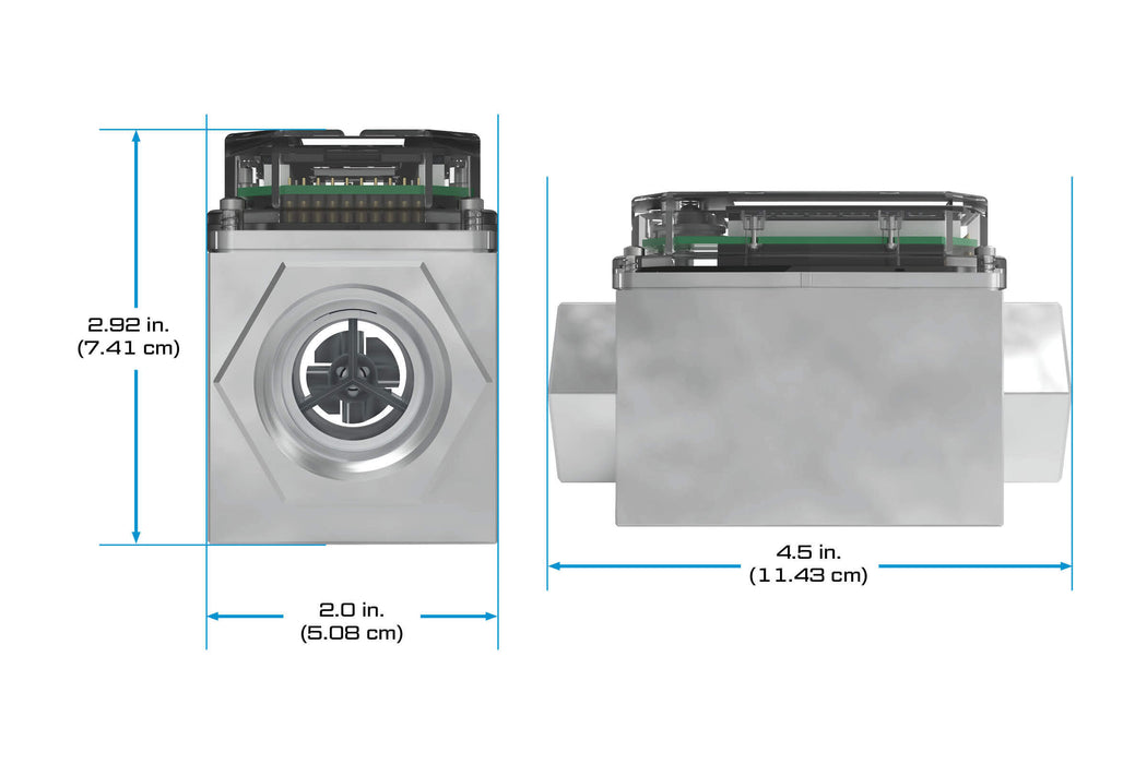 Turbine Flow Meter, Battery Powered Display, Aluminum Body for Solvents and Fuel - Truck Part Superstore