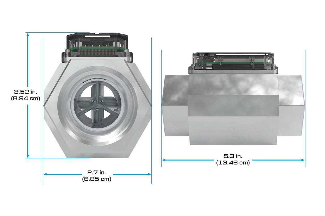Turbine Flow Meter, Battery Powered Display, Aluminum Body for Solvents and Fuel - Truck Part Superstore