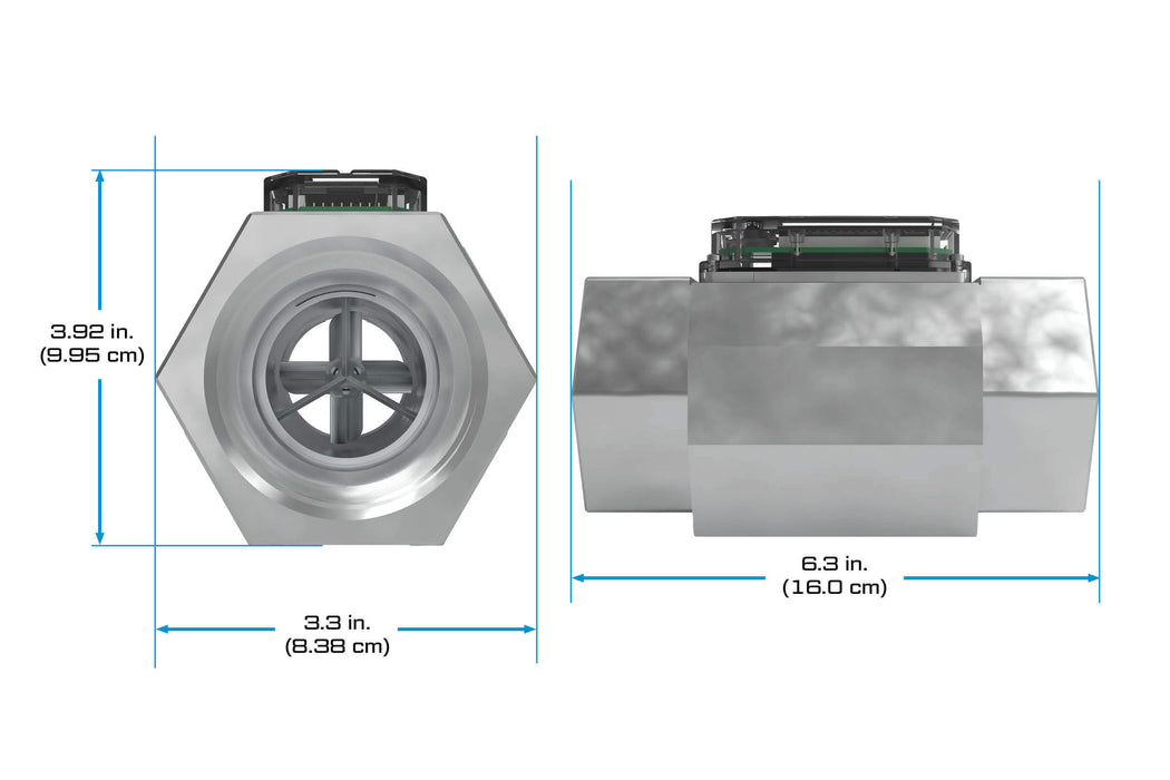 Turbine Flow Meter, Battery Powered Display, Aluminum Body for Solvents and Fuel - Truck Part Superstore