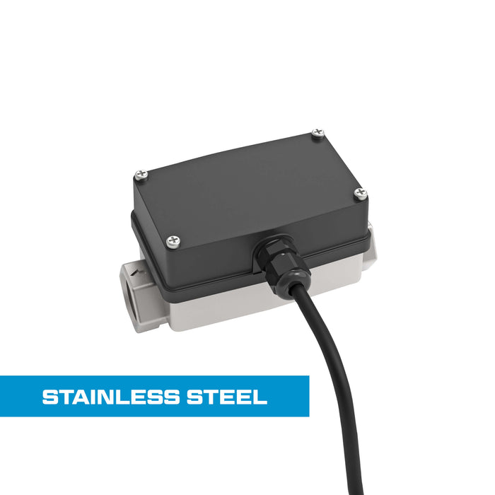 Turbine Flow Meter, Stainless Steel Body for Petro Chem, Water, and Solvents - Truck Part Superstore