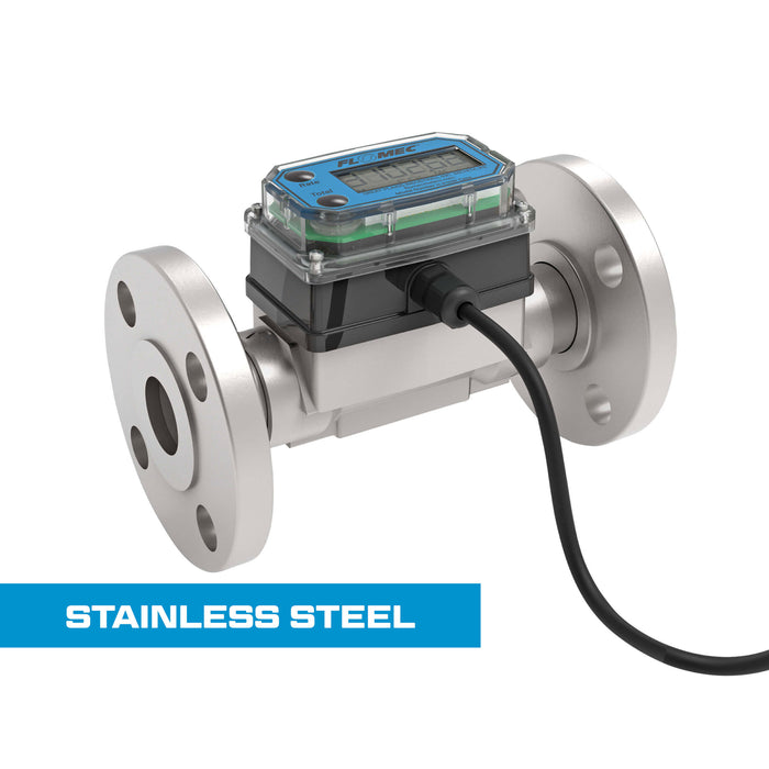 Turbine Flow Meter, Pulse Out, 4-20mA, Stainless Steel Body for Petro Chem, Water, and Solvents - Truck Part Superstore