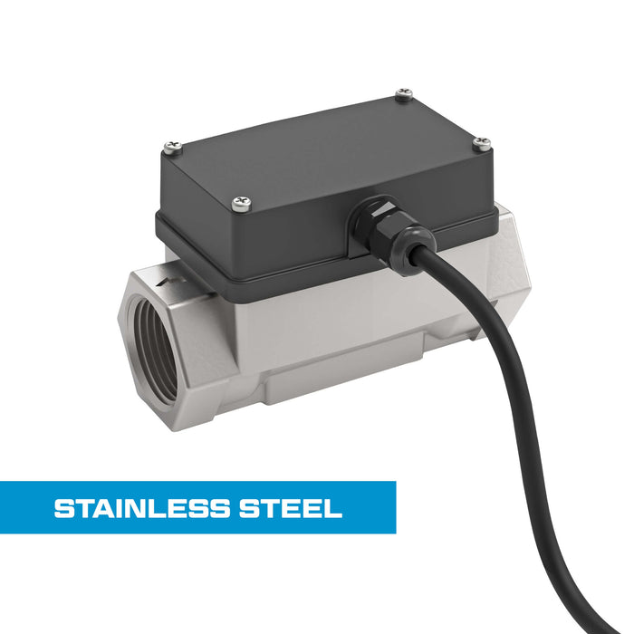 Turbine Flow Meter, Stainless Steel Body for Petro Chem, Water, and Solvents - Truck Part Superstore