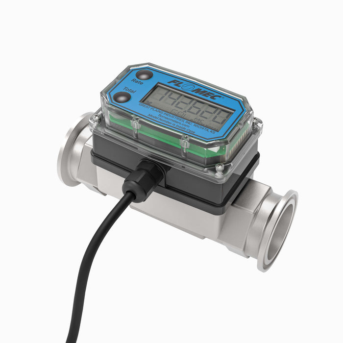 Turbine Flow Meter, Pulse Out, 4-20mA, Stainless Steel Body for Petro Chem, Water, and Solvents - Truck Part Superstore