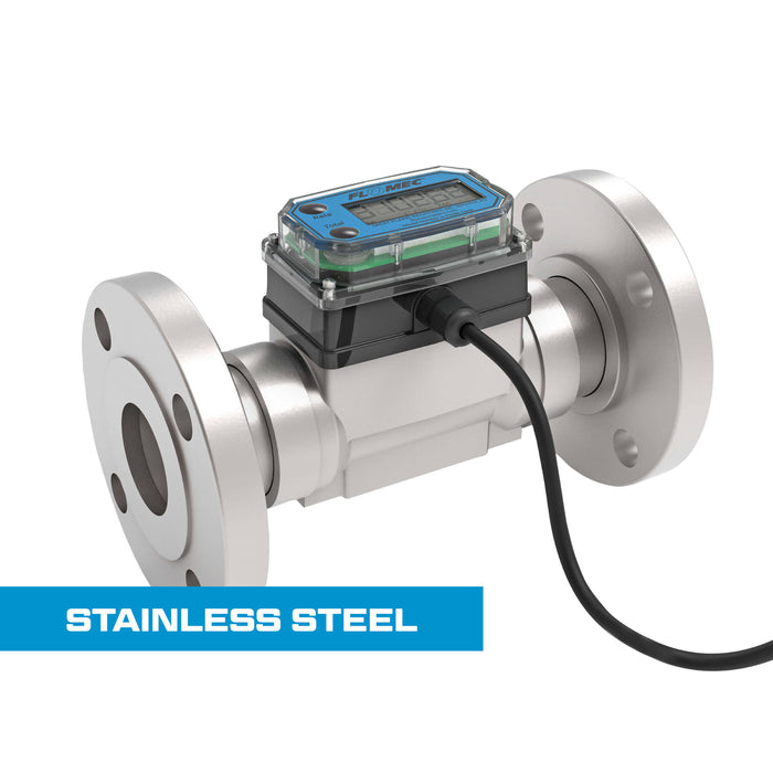 Turbine Flow Meter, Pulse Out, 4-20mA, Stainless Steel Body for Petro Chem, Water, and Solvents - Truck Part Superstore