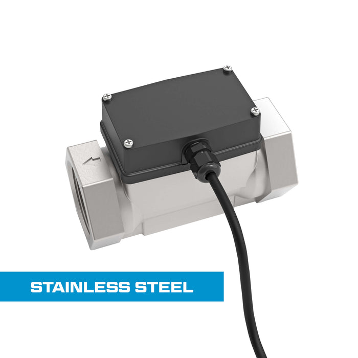 Turbine Flow Meter, Stainless Steel Body for Petro Chem, Water, and Solvents - Truck Part Superstore