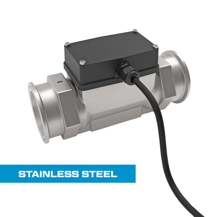 Turbine Flow Meter, Stainless Steel Body for Petro Chem, Water, and Solvents - Truck Part Superstore