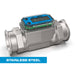 Turbine Flow Meter, Battery Powered Display, Stainless Steel Body for Petro Chem, Fuel, Water, and Solvents - Truck Part Superstore