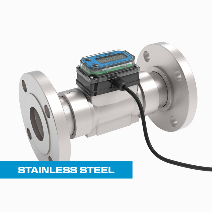 Turbine Flow Meter, Pulse Out, 4-20mA, Stainless Steel Body for Petro Chem, Water, and Solvents - Truck Part Superstore